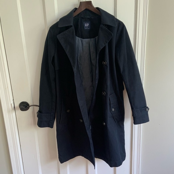 Gap navy trench coat - Picture 4 of 9
